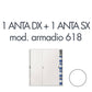 Set 1 porta dx + 1 porta sx per armadio Tecnical 2 618 bianco 805141163055