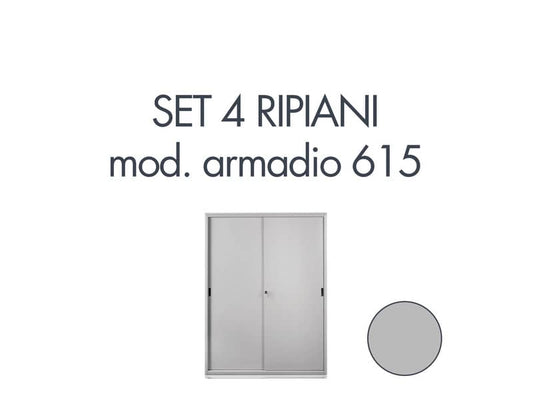 Set 4 ripiani per armadio Tecnical 2 615 grigio 805141163050