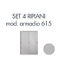 Set 4 ripiani per armadio Tecnical 2 615 grigio 805141163050