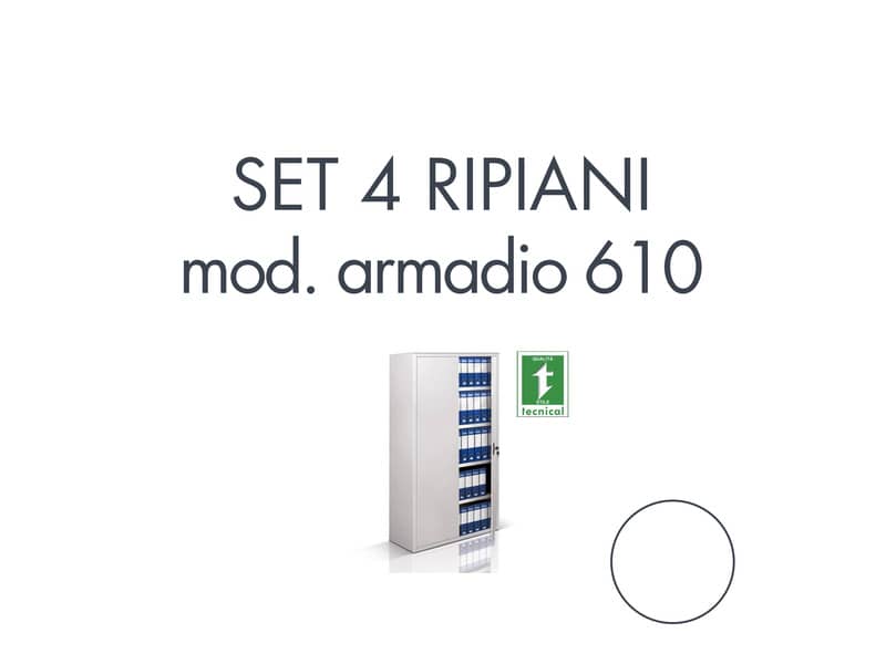Set 4 ripiani per armadio 610 bianco  Tecnical 2 - 805141163013