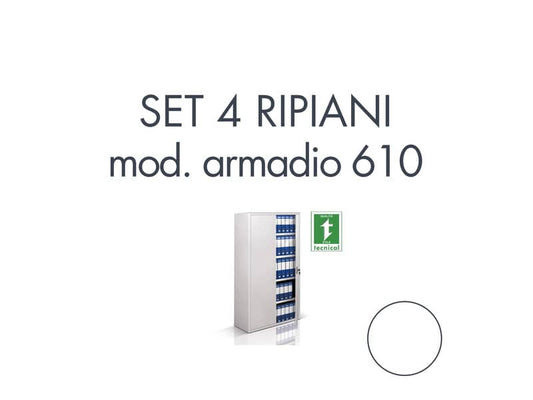 Set 4 ripiani per armadio 610 bianco  Tecnical 2 - 805141163013