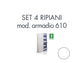 Set 4 ripiani per armadio 610 bianco  Tecnical 2 - 805141163013