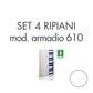 Set 4 ripiani per armadio 610 bianco  Tecnical 2 - 805141163013