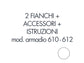 Set 2 fianchi + accessori + istruzioni montaggio per armadi 610 - 612 bianco Tecnical 2 - 805141163007