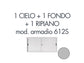 Set 1 cielo + 1 fondo + 1 piano per armadio Tecnical 2 612S grigio 805141163020