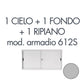 Set 1 cielo + 1 fondo + 1 piano per armadio Tecnical 2 612S grigio 805141163020