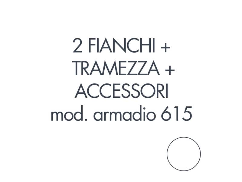 Set 2 fianchi + 1 tramezza + accessori + istruzioni per armadio Tecnical 2 615 bianco - 805141163041