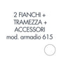 Set 2 fianchi + 1 tramezza + accessori + istruzioni per armadio Tecnical 2 615 bianco - 805141163041