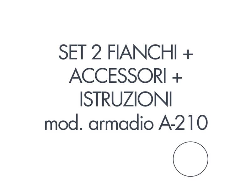 Set 2 fianchi + accessori + istruzioni per armadio Tecnical 2 A-210 bianco - 805141163001