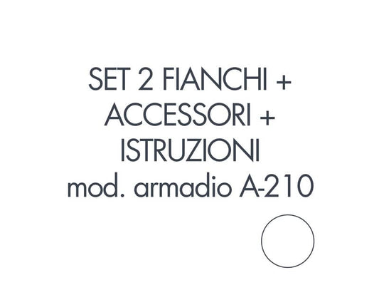 Set 2 fianchi + accessori + istruzioni per armadio Tecnical 2 A-210 bianco - 805141163001