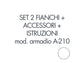 Set 2 fianchi + accessori + istruzioni per armadio Tecnical 2 A-210 bianco - 805141163001
