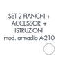 Set 2 fianchi + accessori + istruzioni per armadio Tecnical 2 A-210 bianco - 805141163001