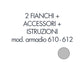 Set 2 fianchi + accessori + istruzioni per armadio 610 grigio Tecnical 2 612-BA GRIGIO - 805141163008