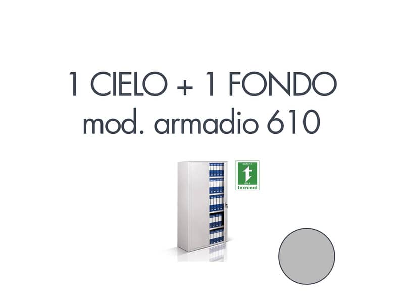 Set 1 cielo + 1 fondo per armadio 610 grigio Tecnical 2 - 805141163010