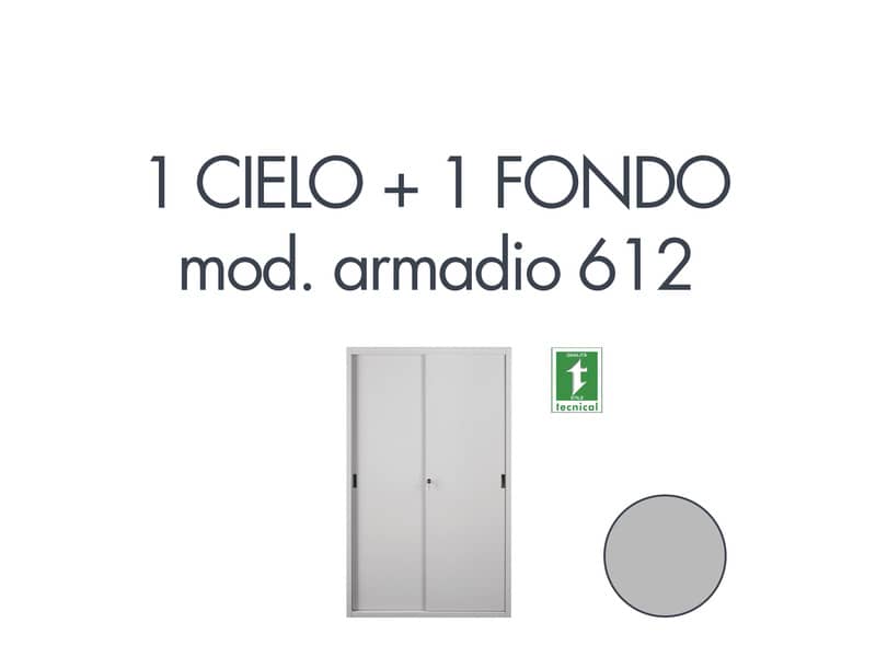 Set 1 cielo + 1 fondo per armadio Tecnical 2 612 grigio 805141163036