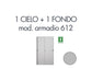 Set 1 cielo + 1 fondo per armadio Tecnical 2 612 grigio 805141163036