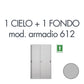 Set 1 cielo + 1 fondo per armadio Tecnical 2 612 grigio 805141163036