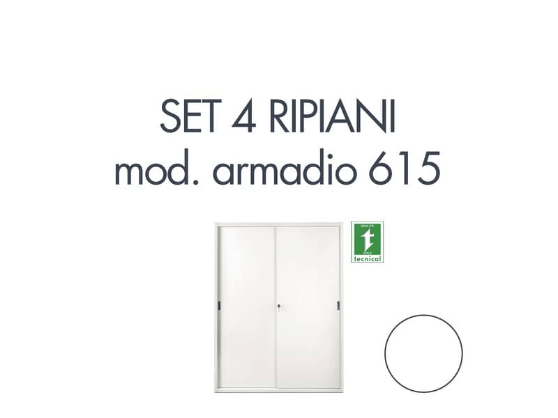 Set 4 ripiani per armadio Tecnical 2 615 bianco 805141163049