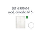 Set 4 ripiani per armadio Tecnical 2 615 bianco 805141163049