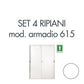 Set 4 ripiani per armadio Tecnical 2 615 bianco 805141163049
