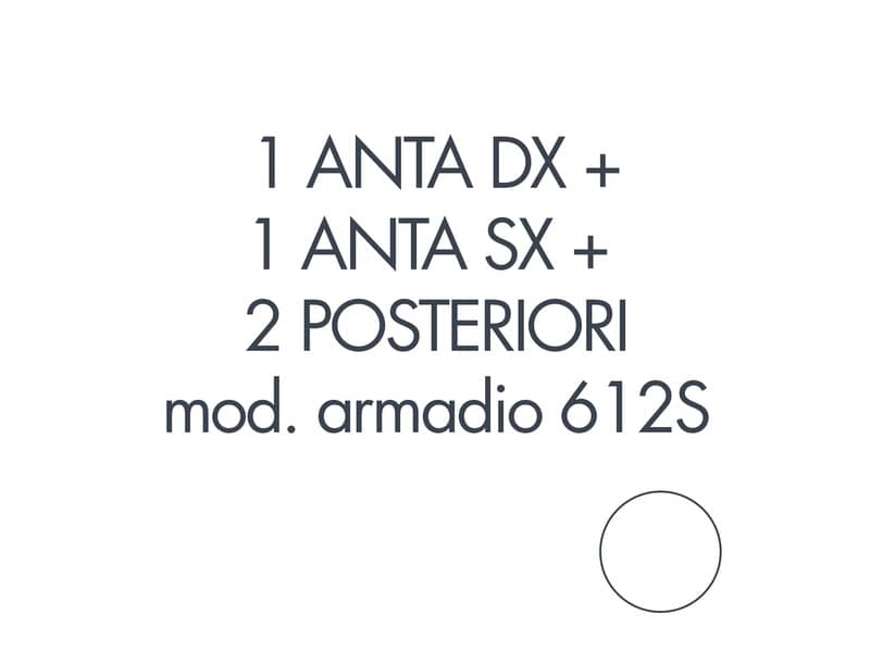 Set 1 porta sx + 1 porta dx + 2 posteriori per armadio Tecnical 2 612S bianco - 805141163017
