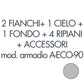 Set 2 fianchi + 1 cielo + 1 fondo + 4 ripiani + accessori per armadio Tecnical 2 A-ECO-90 grigio - 805141163084