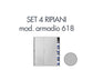 Set 4 ripiani per armadio Tecnical 2 618 grigio 805141163060