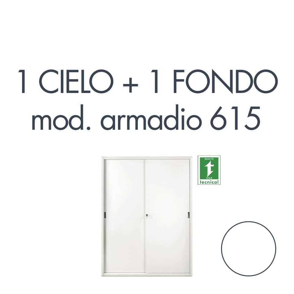 Set 1 cielo + 1 fondo per armadio Tecnical 2 615 bianco 805141163043