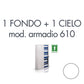 Set 1 cielo + 1 fondo per armadio 610 bianco Tecnical 2 - 805141163009