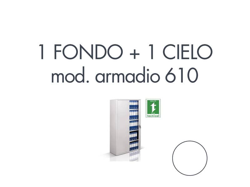 Set 1 cielo + 1 fondo per armadio 610 bianco Tecnical 2 - 805141163009