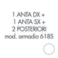 Set 1 porta sx + 1 porta dx + 2 posteriori per armadio Tecnical 2 618S bianco -  805141163029