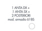 Set 1 porta sx + 1 porta dx + 2 posteriori per armadio Tecnical 2 618S bianco -  805141163029