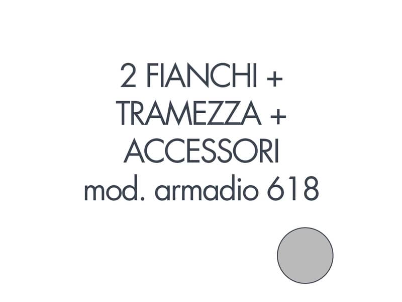 Set 2 fianchi + 1 tramezza + accessori + istruzioni per armadio Tecnical 2 618 grigio - - 805141163052