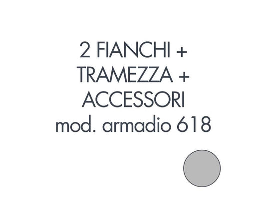 Set 2 fianchi + 1 tramezza + accessori + istruzioni per armadio Tecnical 2 618 grigio - - 805141163052