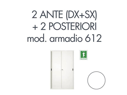Set 1 porta sx + 1 porta dx +2 posteriori per armadio Tecnical 2 612 BIANCO - 805141163037
