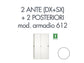 Set 1 porta sx + 1 porta dx +2 posteriori per armadio Tecnical 2 612 BIANCO - 805141163037