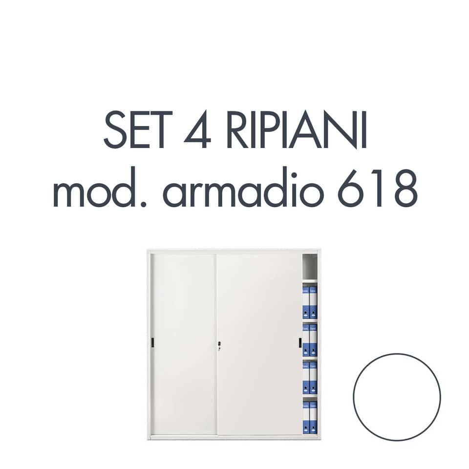 Set 4 ripiani per armadio Tecnical 2 618 bianco 805141163059