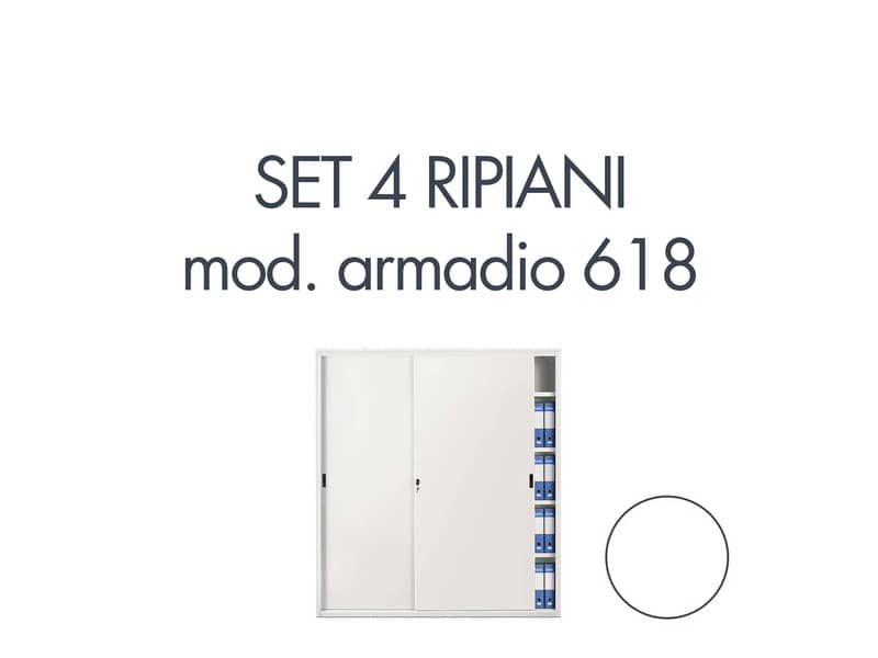 Set 4 ripiani per armadio Tecnical 2 618 bianco 805141163059