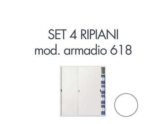 Set 4 ripiani per armadio Tecnical 2 618 bianco 805141163059