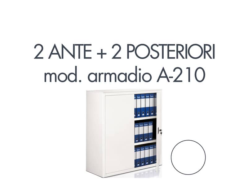 Set 2 porte + 2 posteriori per armadio Tecnical 2 A-210 bianco - 805141163003