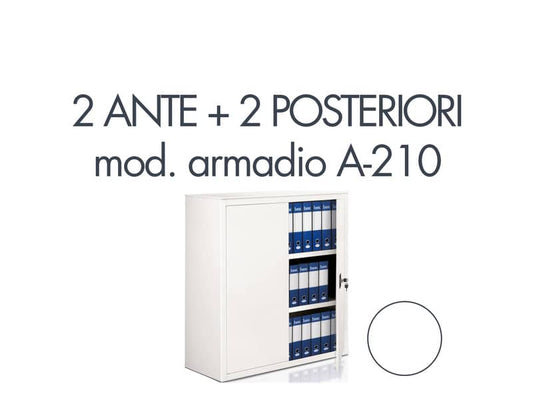 Set 2 porte + 2 posteriori per armadio Tecnical 2 A-210 bianco - 805141163003