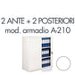 Set 2 porte + 2 posteriori per armadio Tecnical 2 A-210 bianco - 805141163003