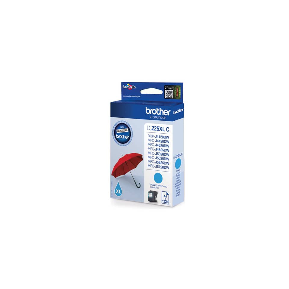 Cartuccia inkjet alta resa LC-225 Brother ciano LC-225XLC