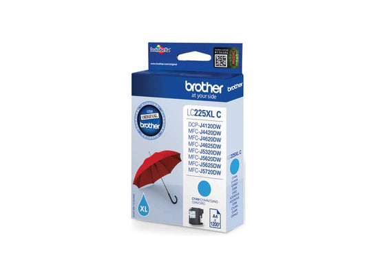 Cartuccia inkjet alta resa LC-225 Brother ciano LC-225XLC