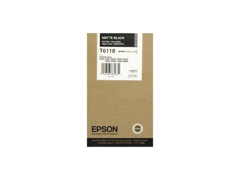 Cartuccia inkjet ink pigmentato T6118 Epson nero opaco C13T611800