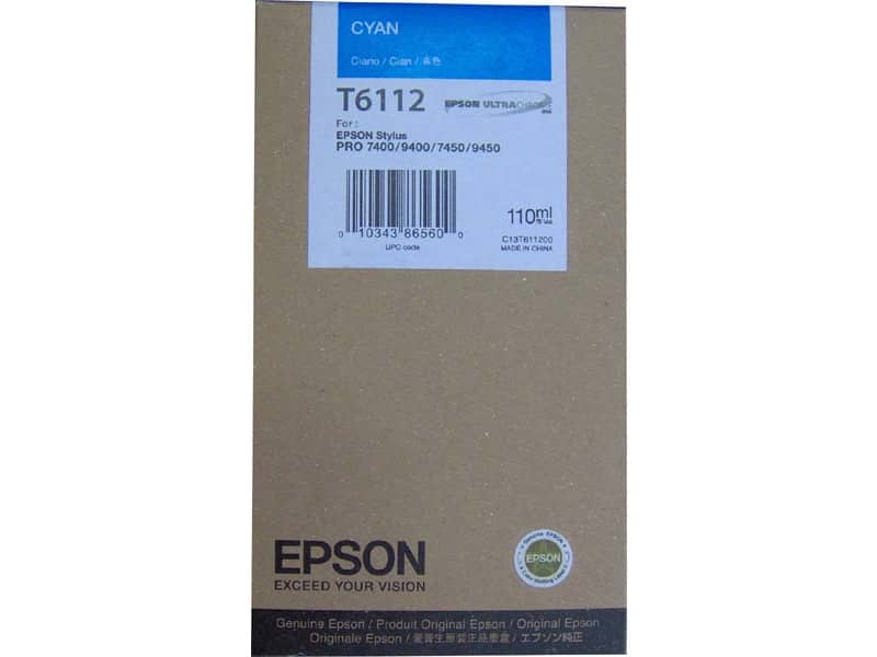 Cartuccia inkjet ink pigmentato T6112 Epson ciano C13T611200