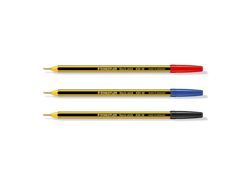 Penna a sfera Staedtler Noris Stick M 1 mm - tratto 0,35 mm blu conf. da 20 - 434 03
