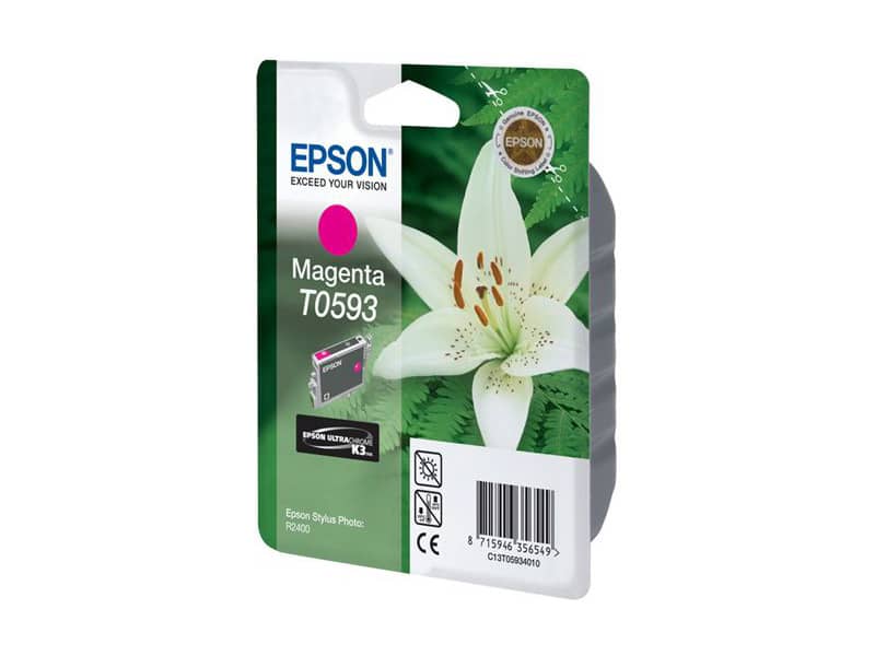 Cartuccia inkjet ink pigmentato blister RS+RF T0593 Epson magenta C13T05934020