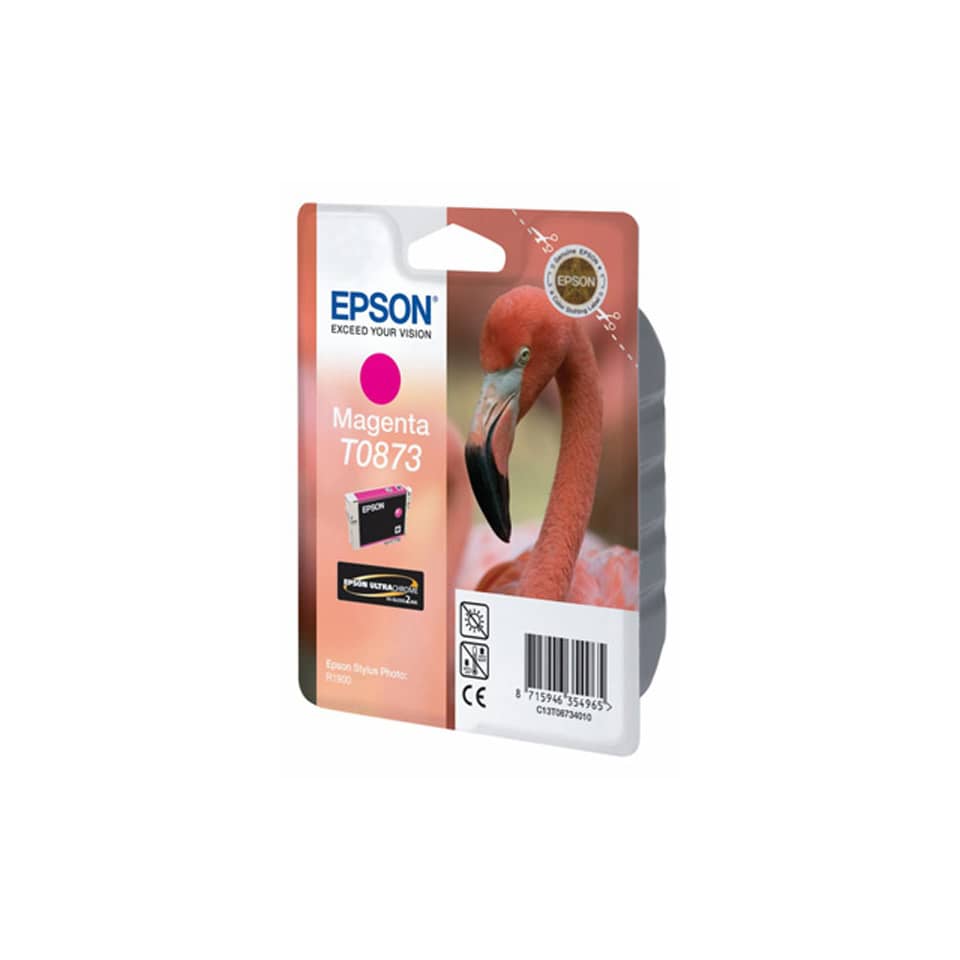 Cartuccia inkjet ink pigmentato blister RS+RF T0873 Epson magenta C13T08734020