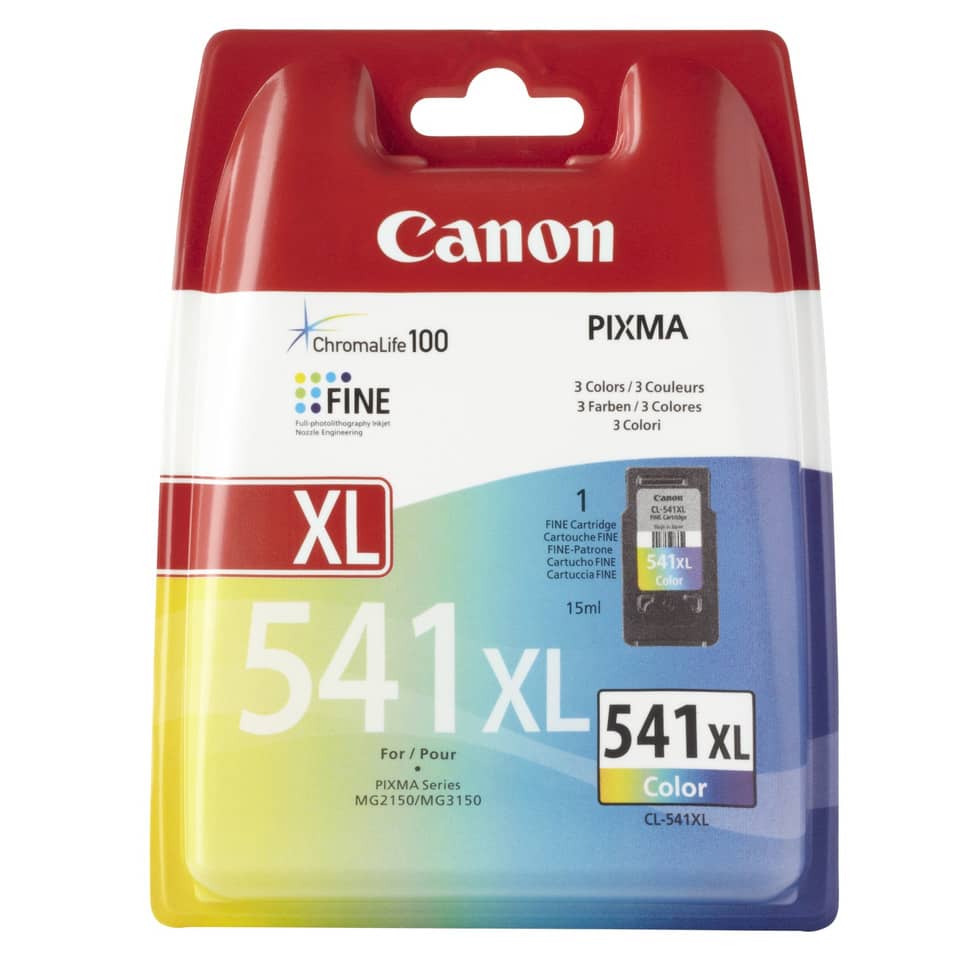 Cartuccia inkjet alta capacità ink pigmentato blister security CL-541 XL Canon colore - 5226B004